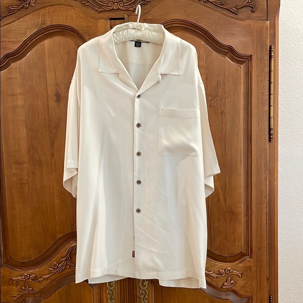 Tommy Bahama Cream Silk Shirt